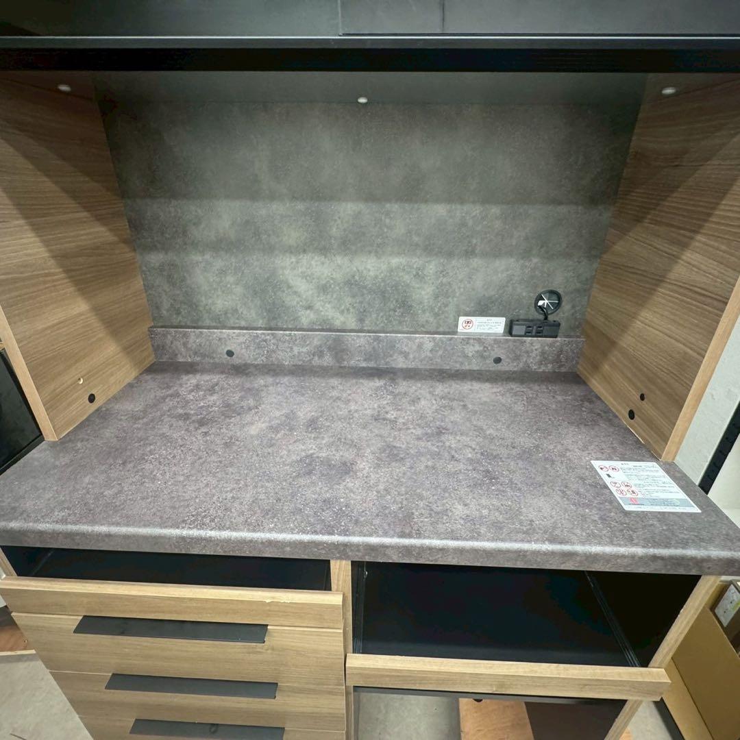 パモウナ 食器棚 キッチンボード IDA-1002R グレイッシュナットnk01