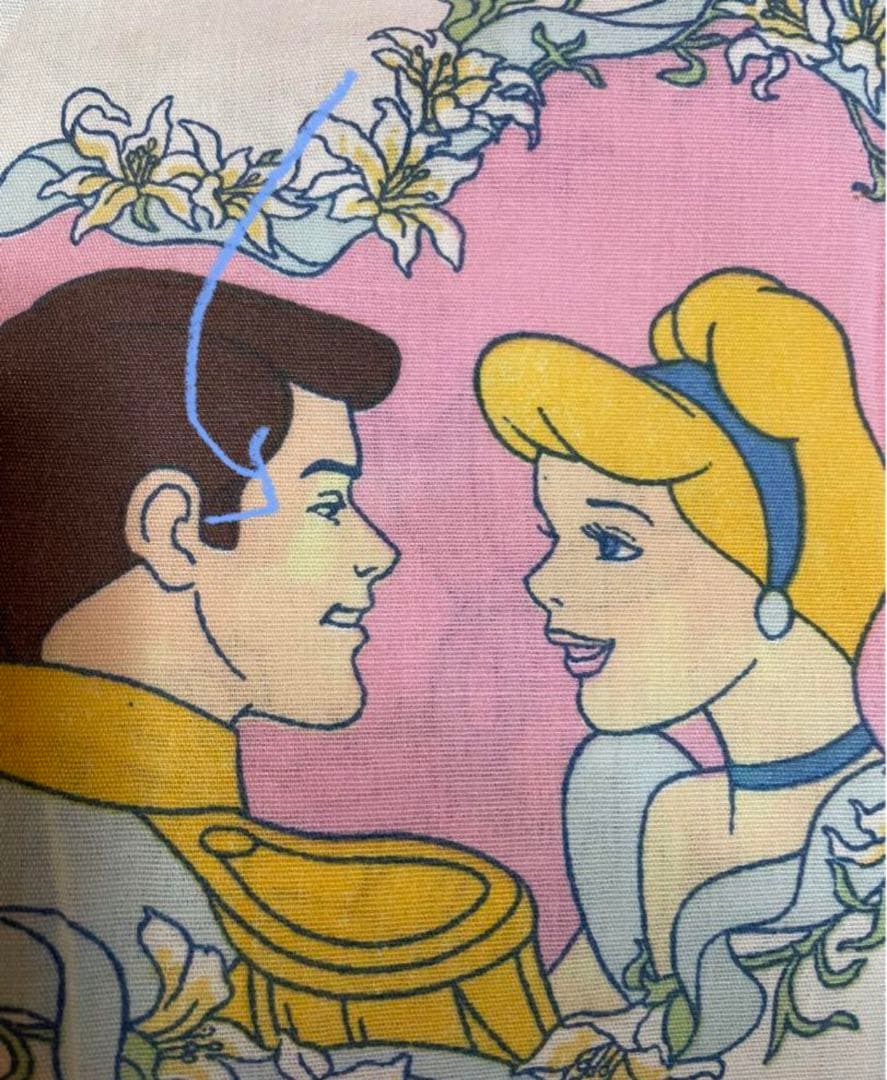 ディズニー　シンデレラ　ビンテージ　フラットシーツ