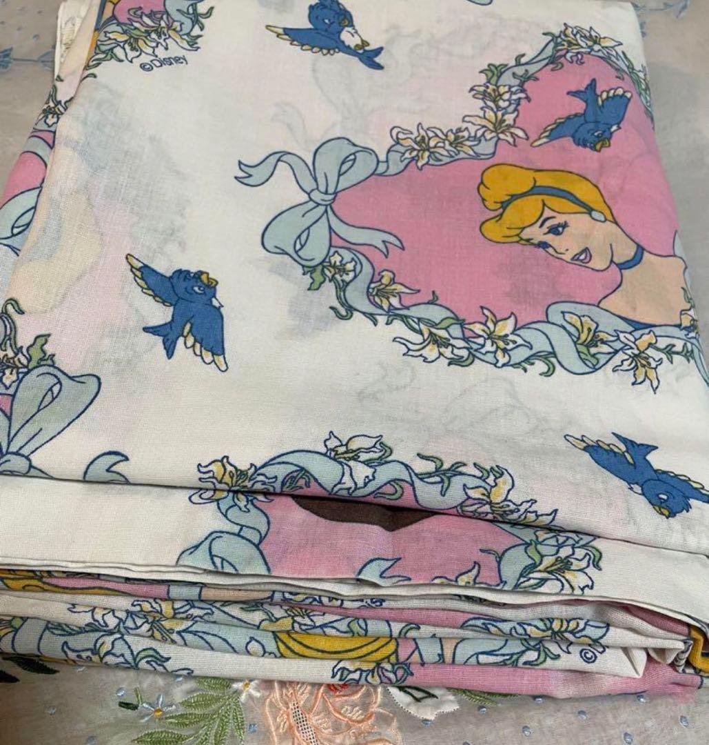 ディズニー　シンデレラ　ビンテージ　フラットシーツ