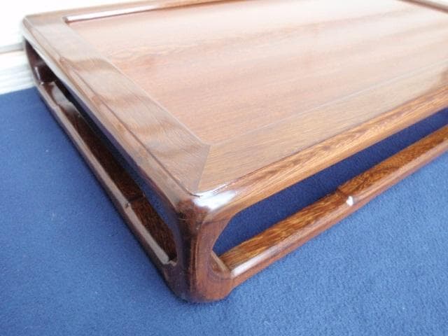 新品♪ 53巾 総鉄刀木(タガヤサン)花台 飾り台 盆栽台 香炉台 検/花梨黒檀