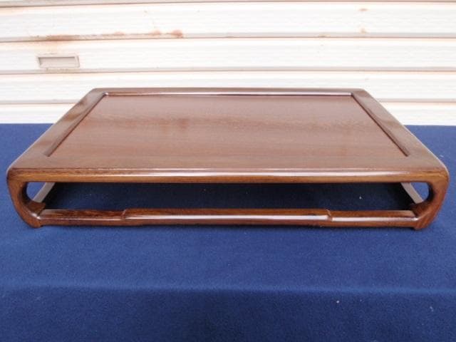 新品♪ 53巾 総鉄刀木(タガヤサン)花台 飾り台 盆栽台 香炉台 検/花梨黒檀