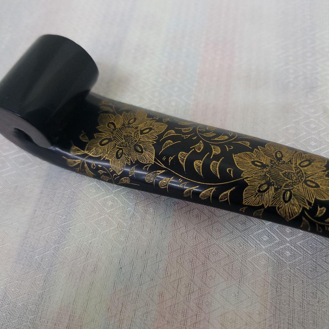 Ｂフライデー　蔵出し特価　漆器 沈金　笏　花柄装飾品