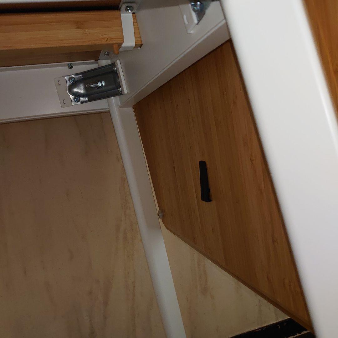 IKEA 折りたたみテーブル ナチュラル/ホワイト 竹