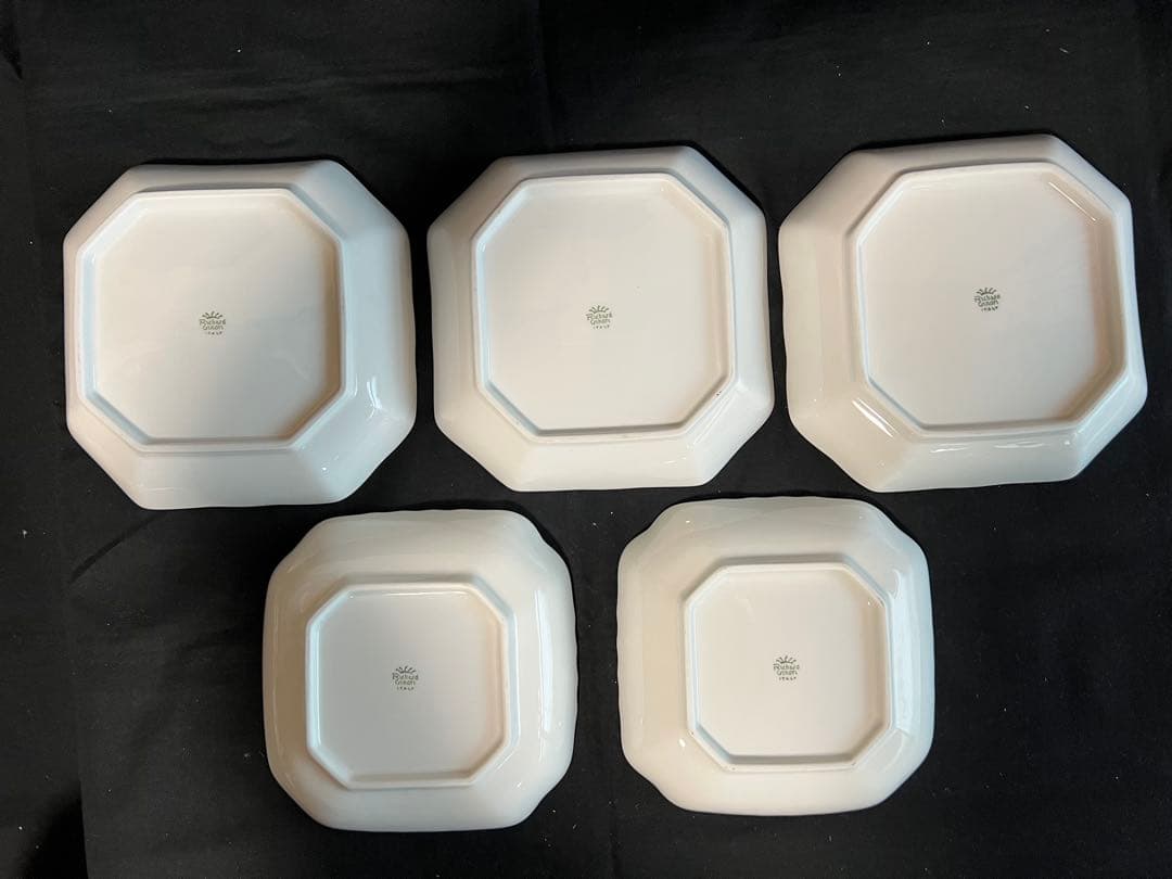 リチャードジノリ　サックスフラワー　ディッシュスクエア　２種５枚