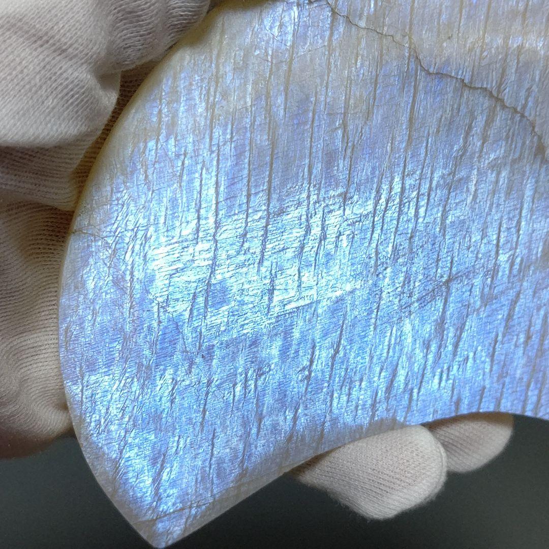 ムーンストーン　ブルーシラー　ホワイトシラー　13cm 　三日月　半月　天然石