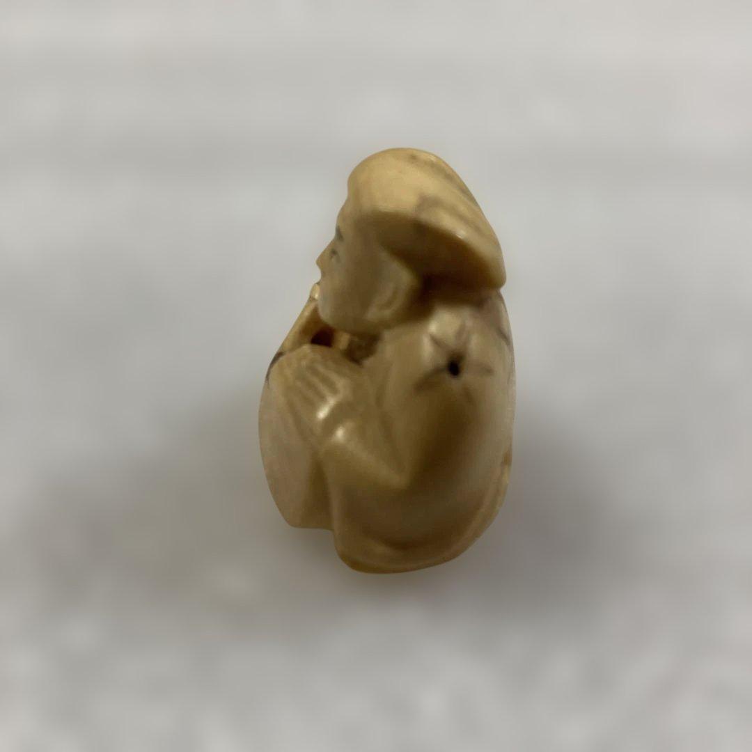 極上　天然素材　根付　提げ物　置物