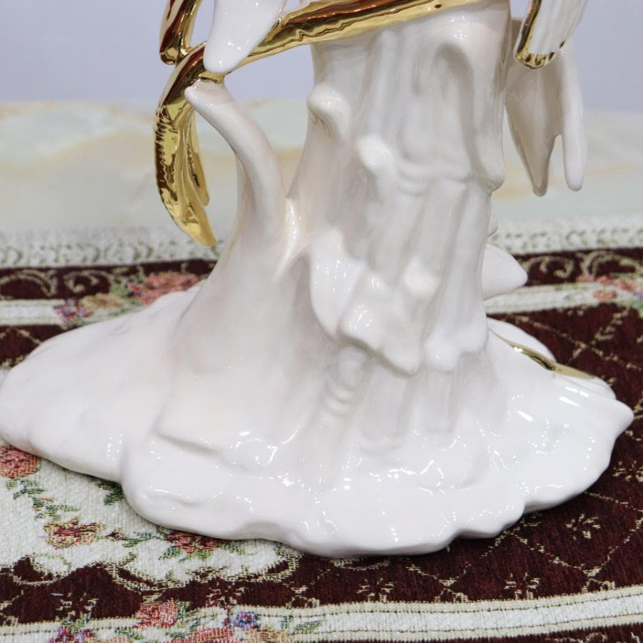 陶器 動物 サギ 置物 イタリア製 AHURA 白鳥 - メルカリ