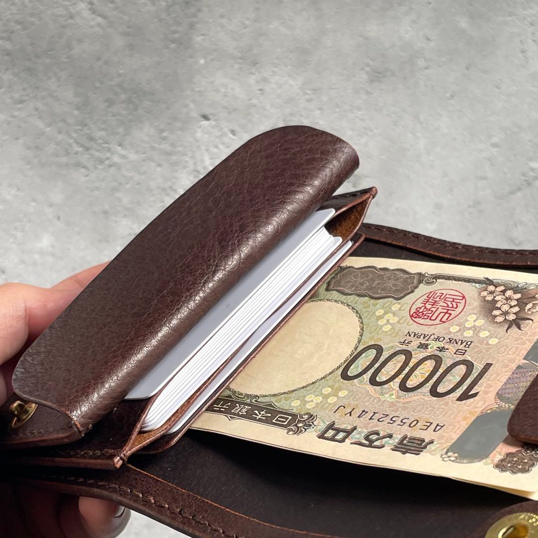 Shortwallet ”MANO” / SW-01 ダークブラウン