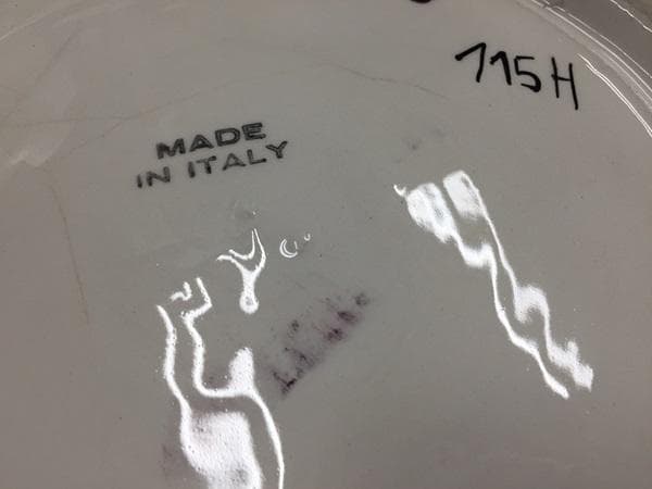 Ｙ USED ビンテージ 花瓶 オブジェ 傘立て 果実柄 ハンドメイド イタリア