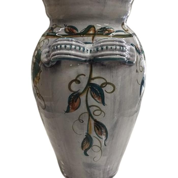 Ｙ USED ビンテージ 花瓶 オブジェ 傘立て 果実柄 ハンドメイド イタリア