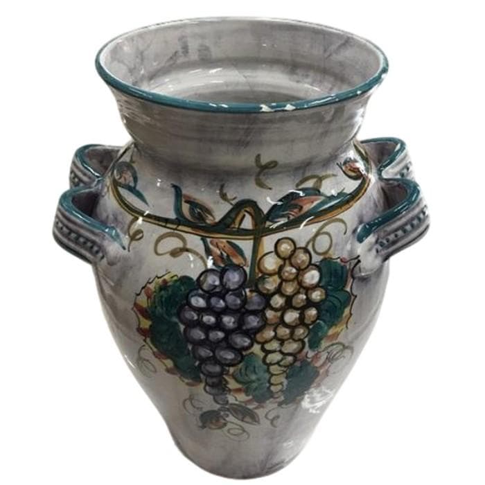 Ｙ USED ビンテージ 花瓶 オブジェ 傘立て 果実柄 ハンドメイド イタリア