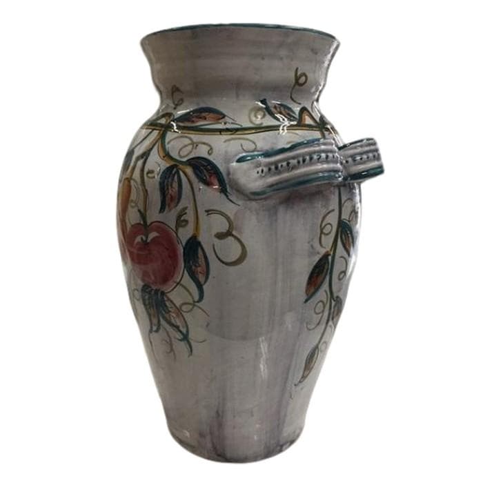 Ｙ USED ビンテージ 花瓶 オブジェ 傘立て 果実柄 ハンドメイド イタリア