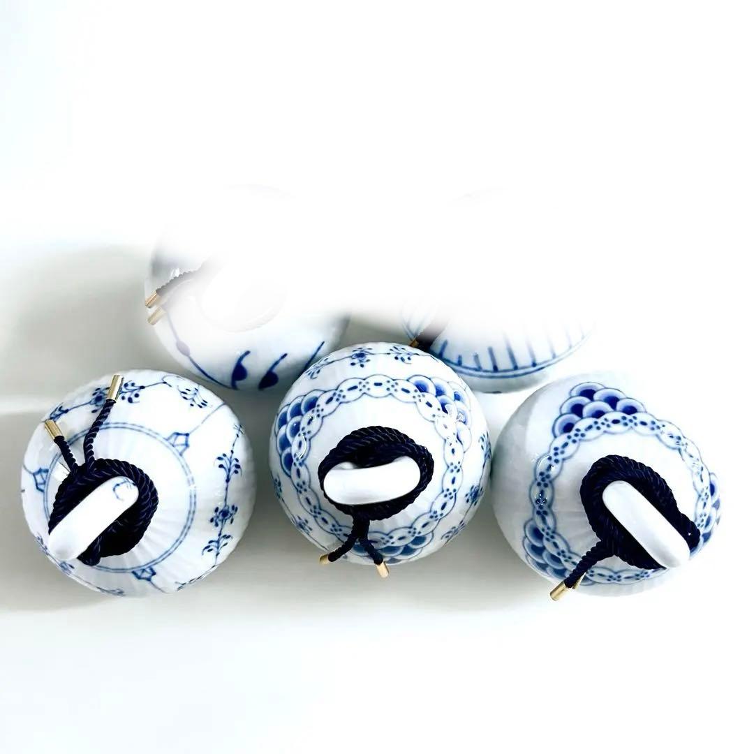 新品ロイヤルコペンハーゲン オーナメント ブルー ハーフレース プリンセス