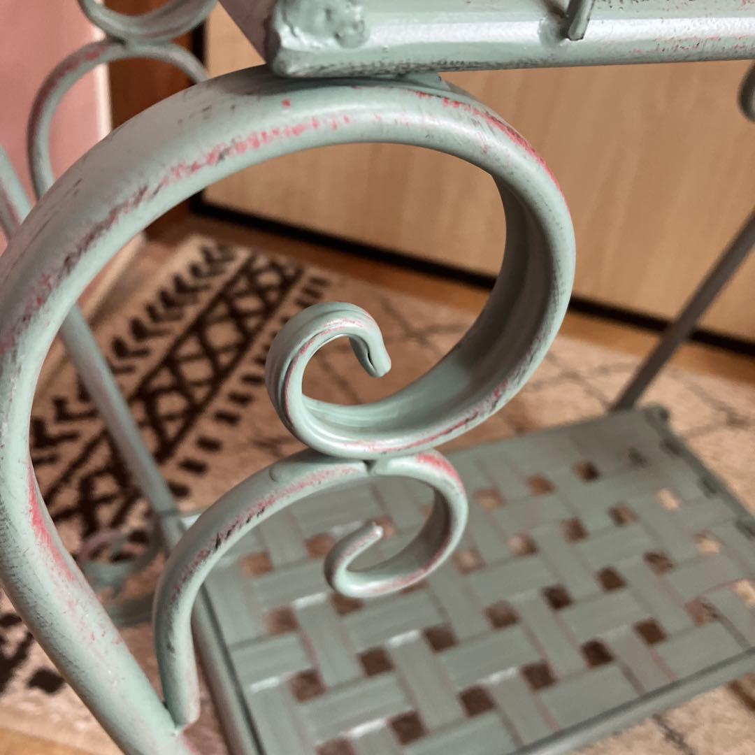 アンティーク風　フラワースタンド　花台　2段　バスケット　プランター　サイド　小