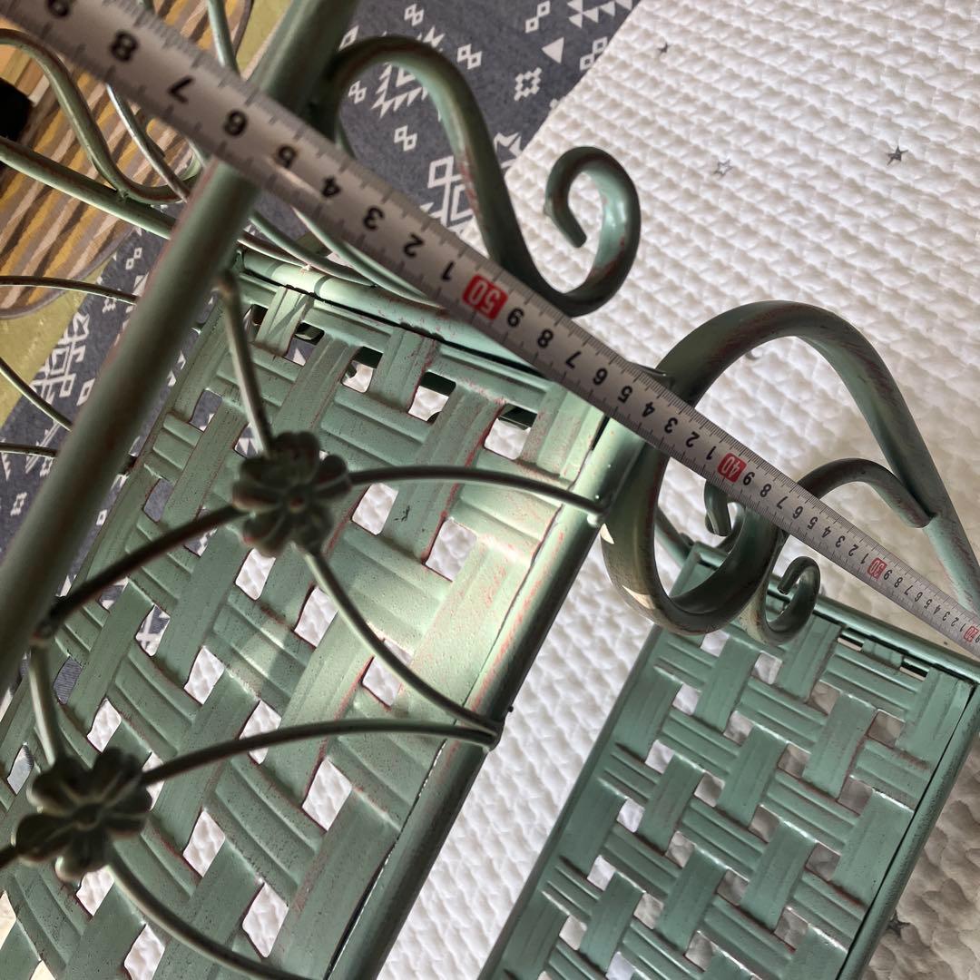 アンティーク風　フラワースタンド　花台　2段　バスケット　プランター　サイド　小