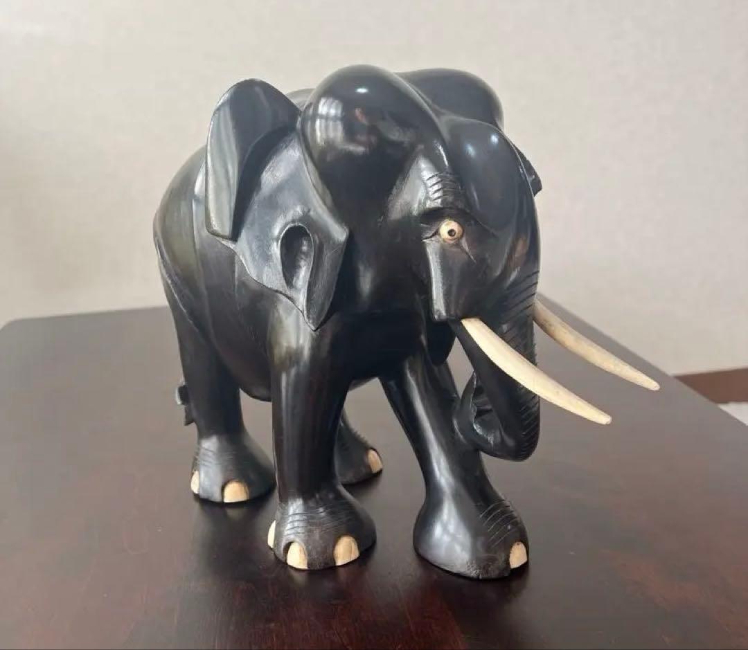 大迫力　アンティーク　木彫り像