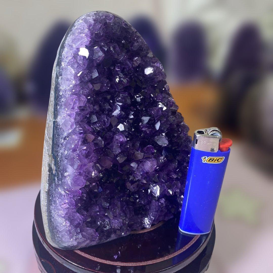 【極上ウルグアイ産A A A級アメジストクラスター1427g絶品超濃い超美しい