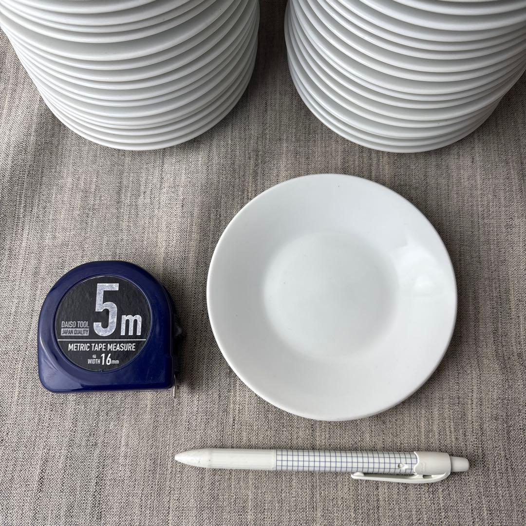 確認用　大量 白 陶器 皿 50枚セット 直径約13cm 取皿 シンプル 小皿