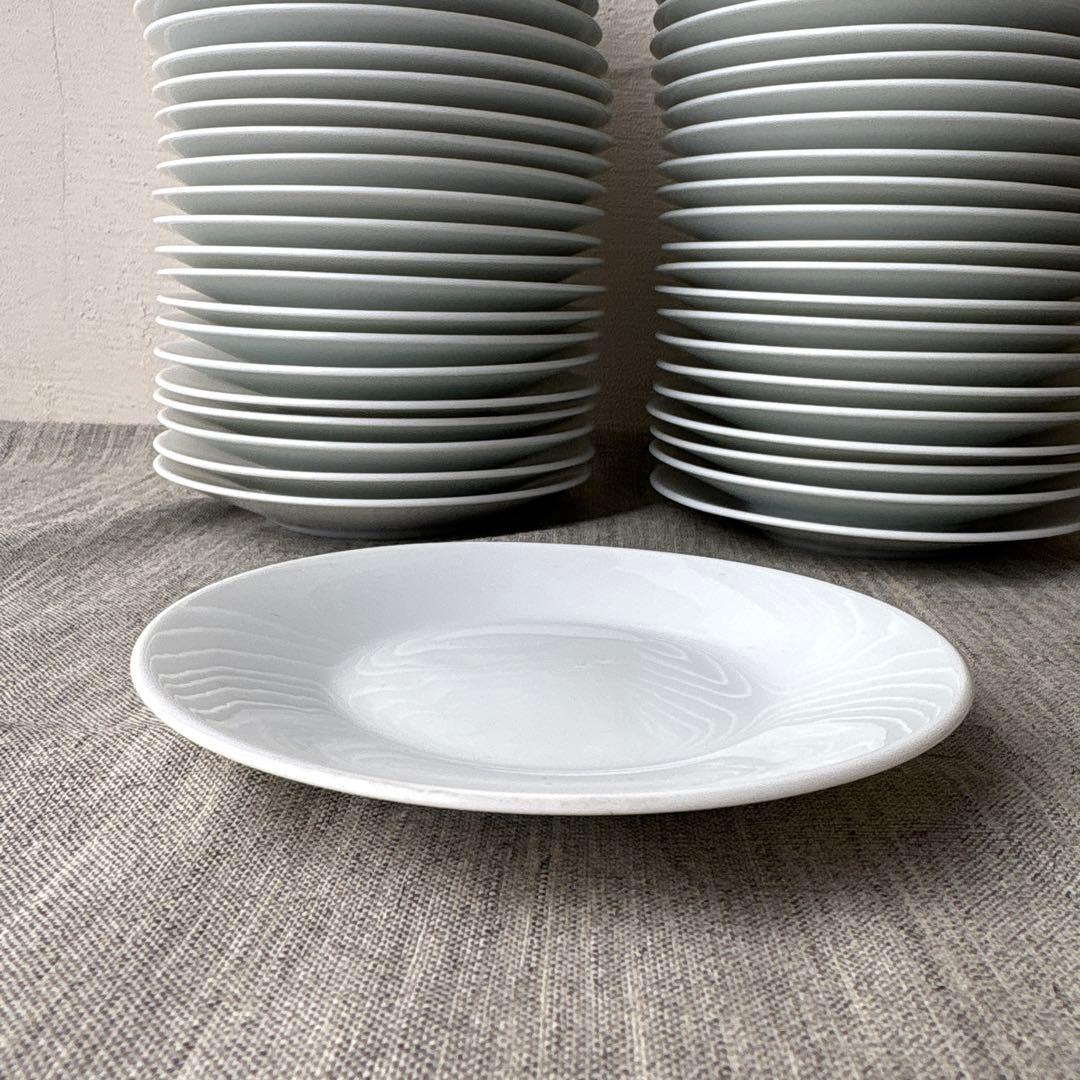 確認用　大量 白 陶器 皿 50枚セット 直径約13cm 取皿 シンプル 小皿