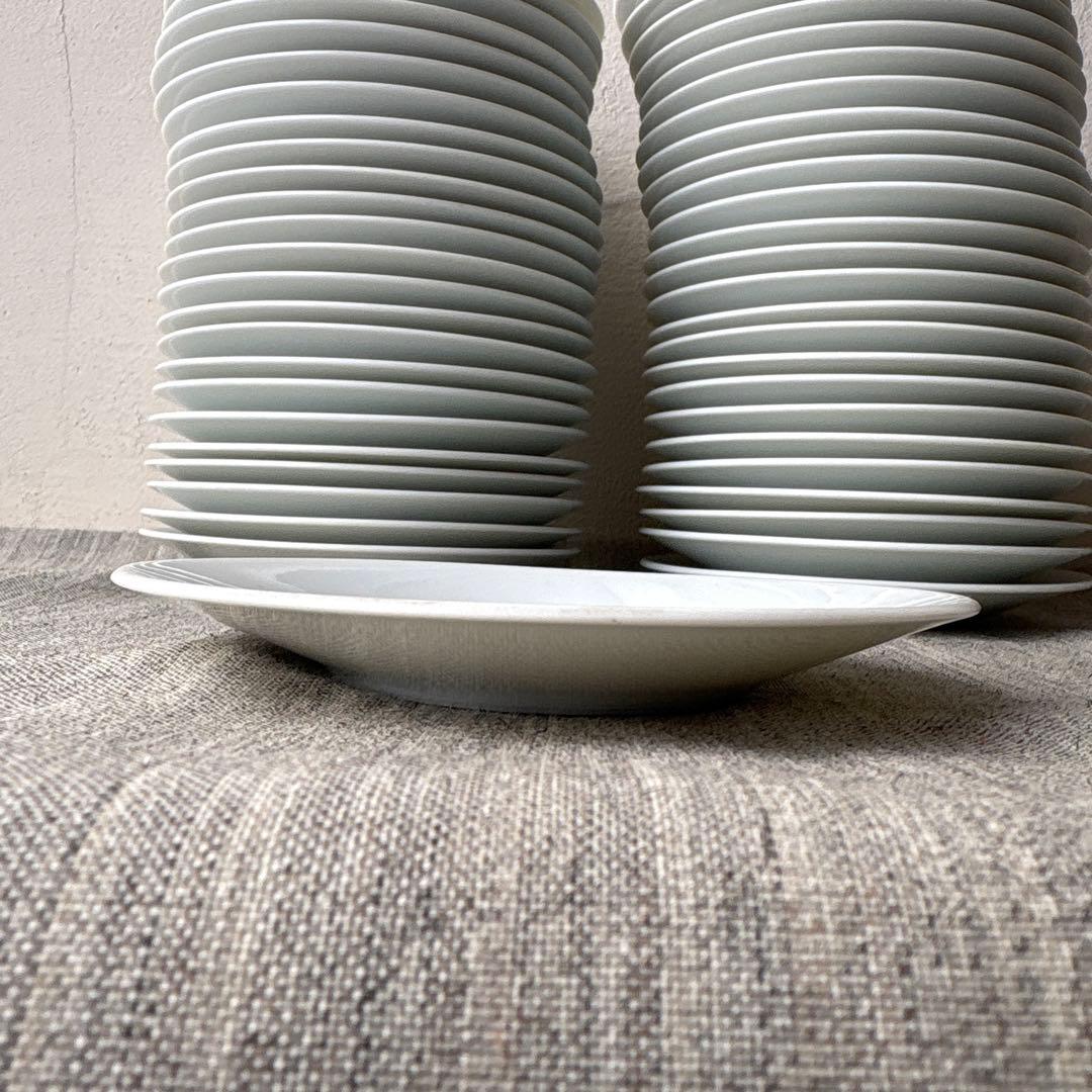 確認用　大量 白 陶器 皿 50枚セット 直径約13cm 取皿 シンプル 小皿