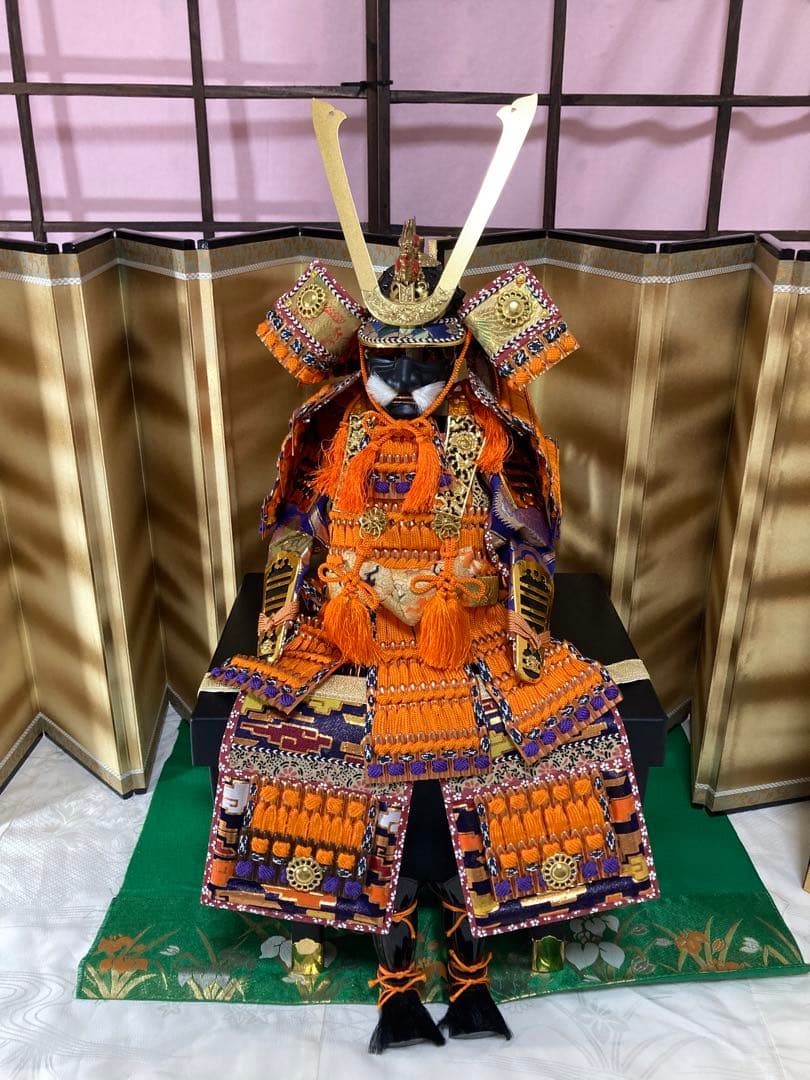 #昭和レトロ　①【#鎧　飾り】　②黒（飾り・収納箱） 端午の節句きれい目