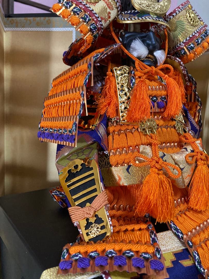 #昭和レトロ　①【#鎧　飾り】　②黒（飾り・収納箱） 端午の節句きれい目