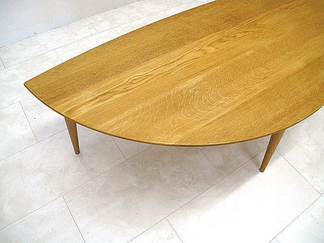 美品　日進木工「WHITE WOOD Leaf」 リビングテーブル　約15.7万