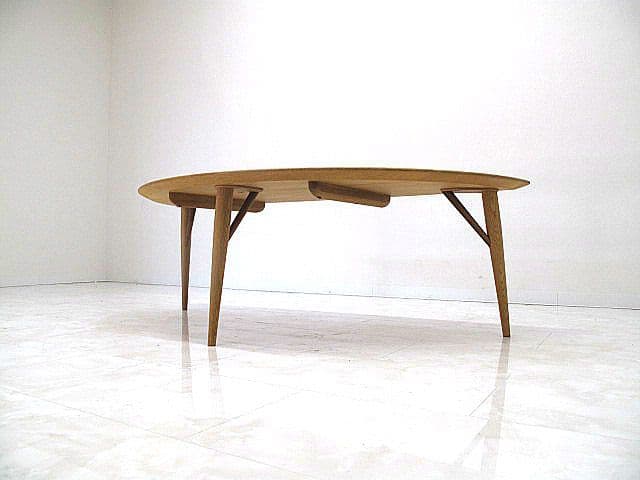 美品　日進木工「WHITE WOOD Leaf」 リビングテーブル　約15.7万