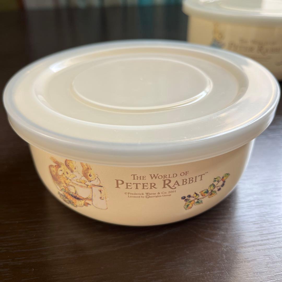 ピーターラビット ホーロー鍋 ストックパン&ボウル 保存容器 3点セット