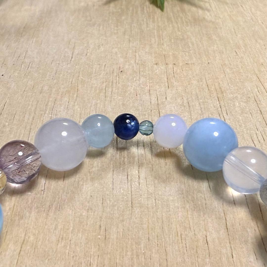 天然石（ラリマー、ブルートパーズ、ムーンストーン、スーパーセブン等）ブレスレット