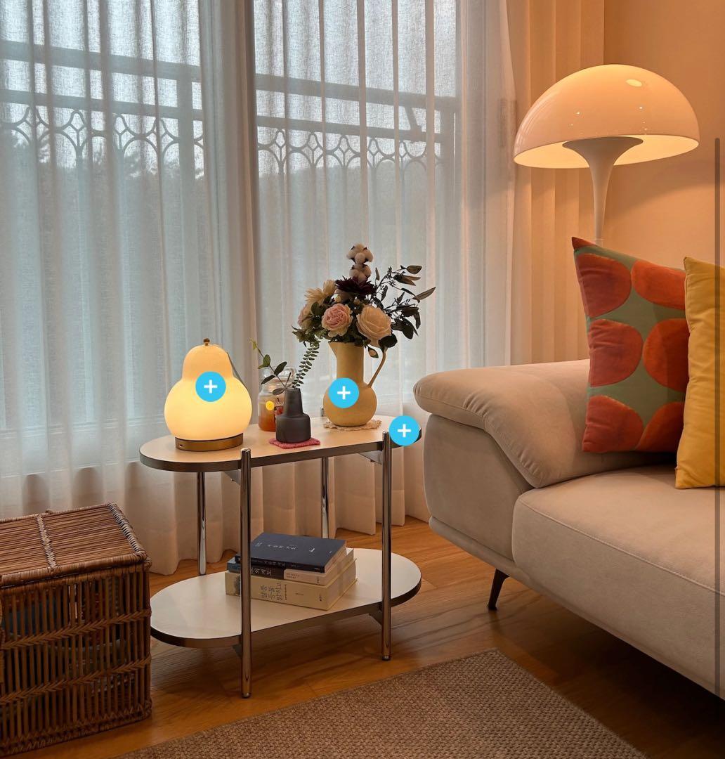 韓国のインテリア　ラック2段　サイドテーブル