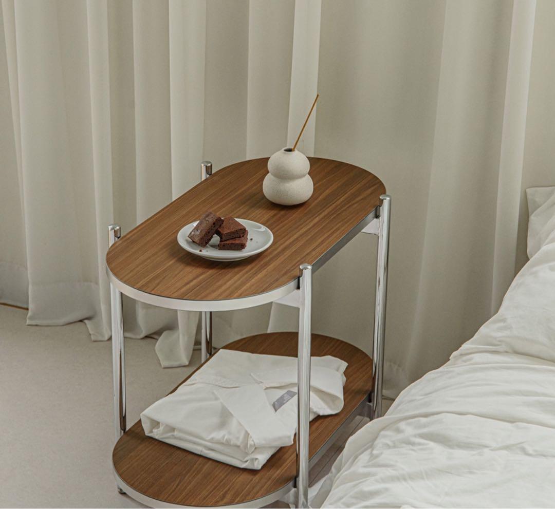 韓国のインテリア　ラック2段　サイドテーブル