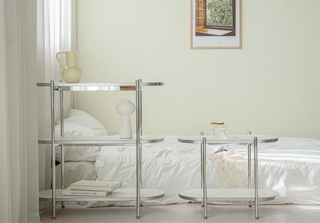 韓国のインテリア　ラック2段　サイドテーブル