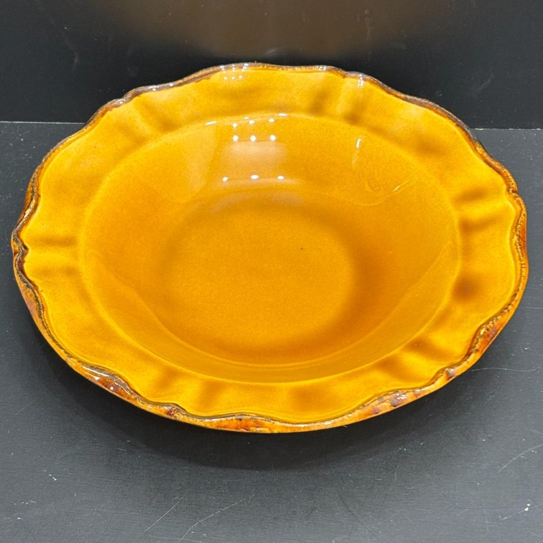 ファイアンス オート プロヴァンス はちみつ色 陶器皿 6枚 MH049