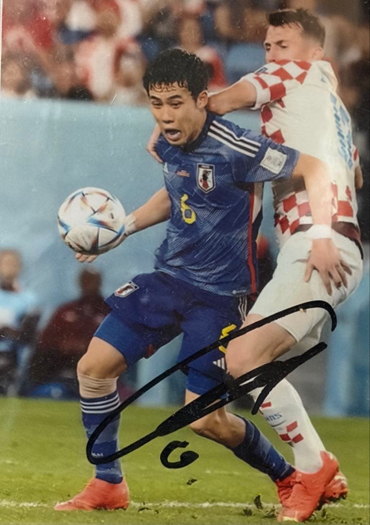 日本代表遠藤航選手 直筆サイン写真 - メルカリ