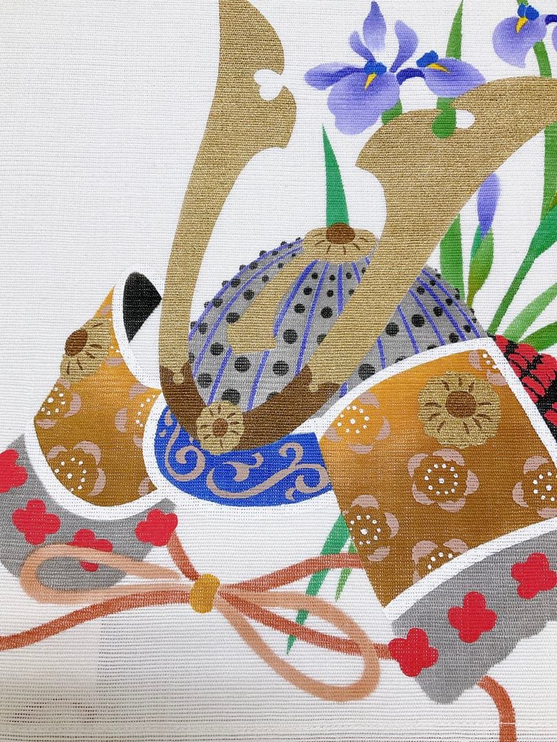 五月飾り【出世兜】タペストリー 初節句 子どもの日 本麻 5月 端午の節句 新品