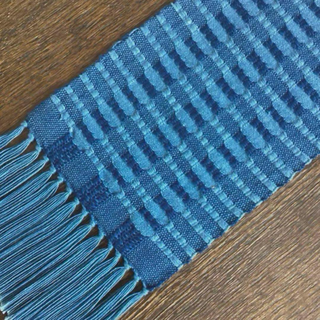テーブルランナー(A)／手織り　本藍染め