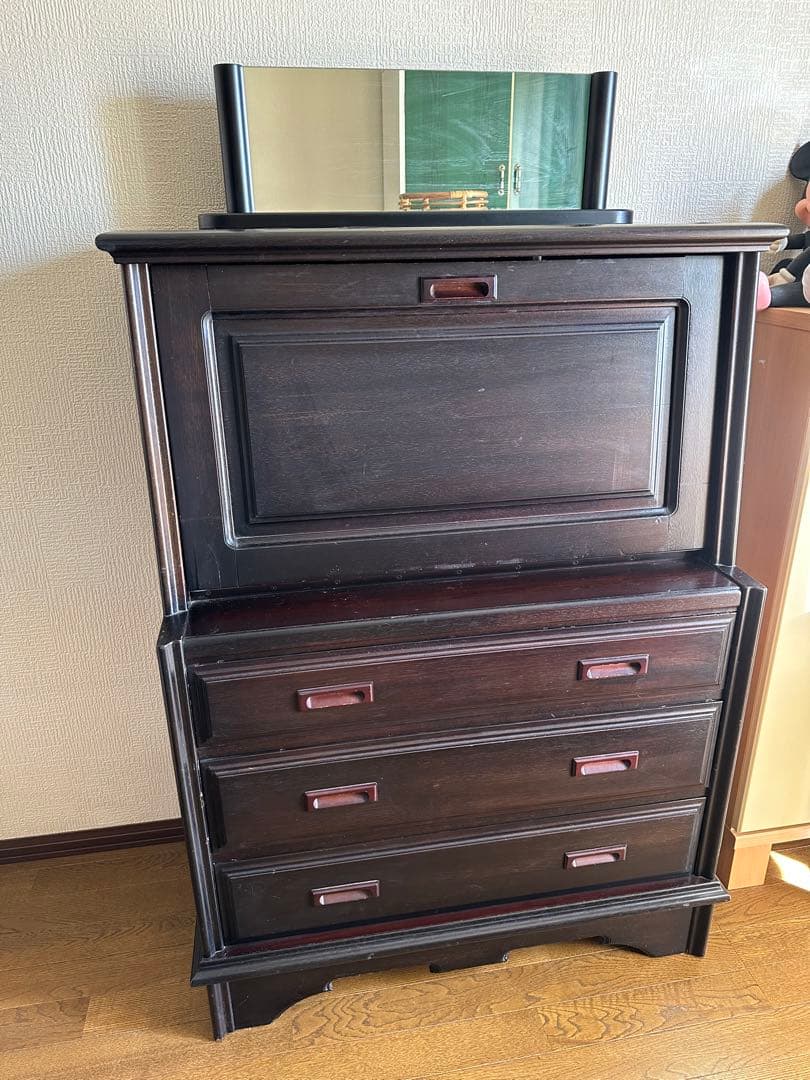 売約済みですキャビネット　木製　ブラック　アンティーク