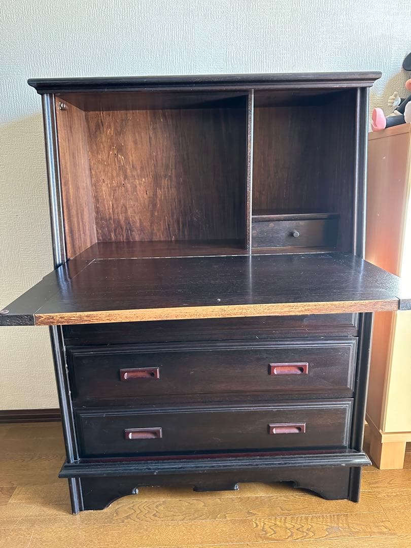 売約済みですキャビネット　木製　ブラック　アンティーク