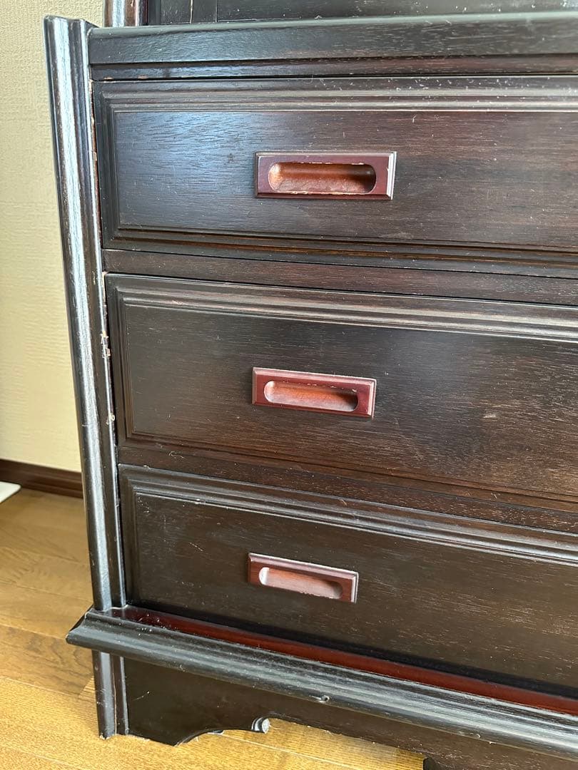 売約済みですキャビネット　木製　ブラック　アンティーク