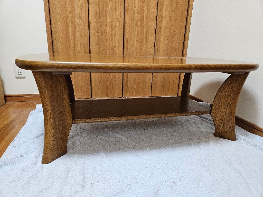 浜本工芸 ナラ材無垢　 リビングテーブル