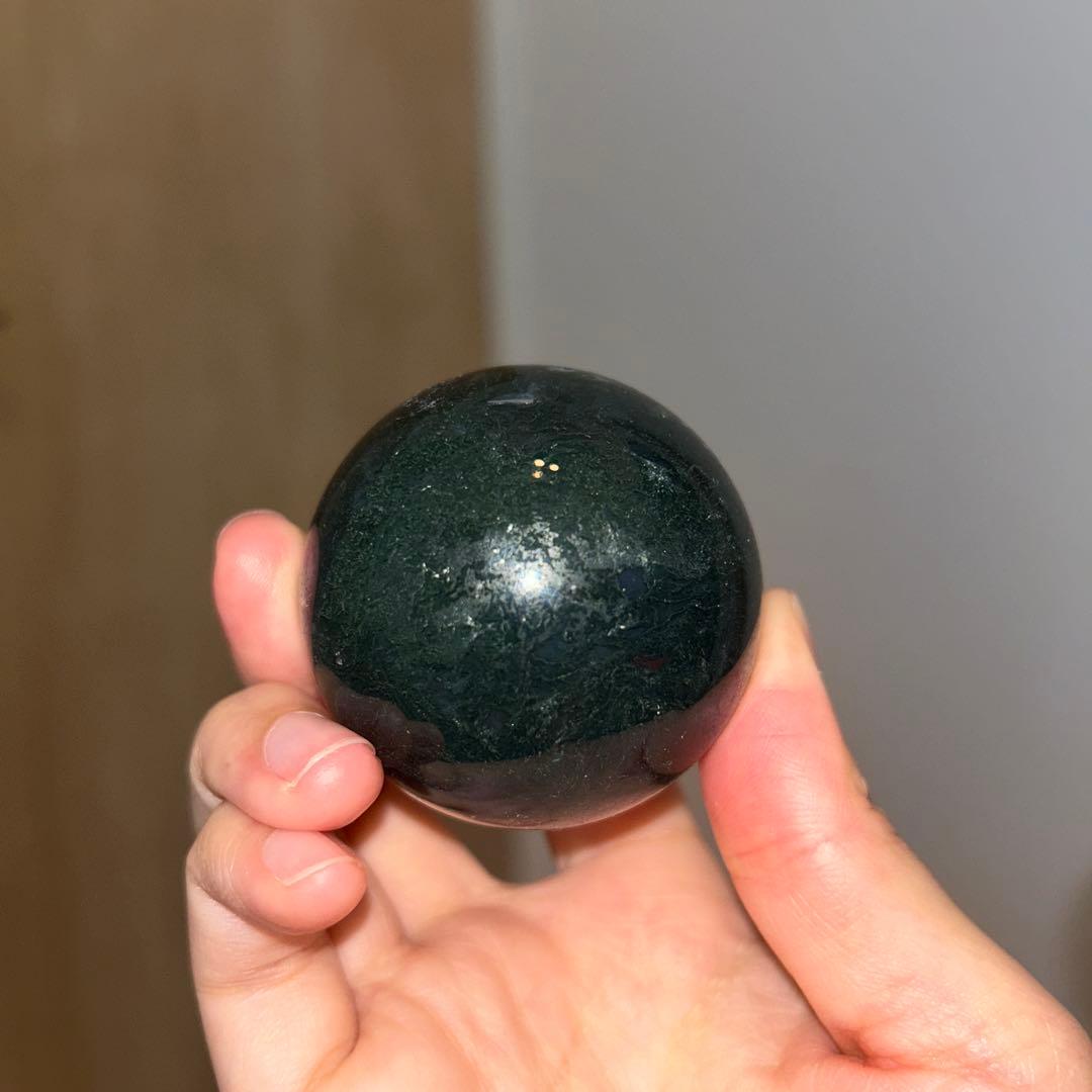 シュガー モスアゲート 瑪瑙 スフィア 49.9ミリ