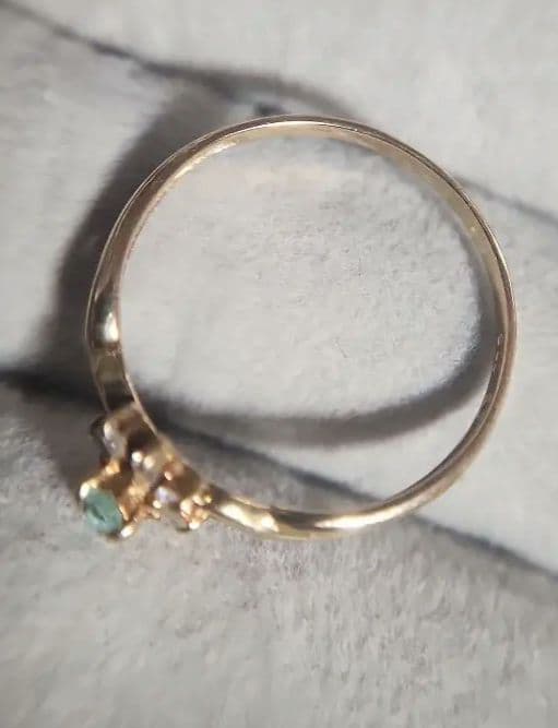 天然パライバトルマリン ダイヤモンド K18 リング