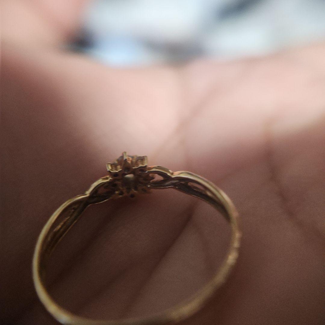 天然パライバトルマリン ダイヤモンド K18 リング