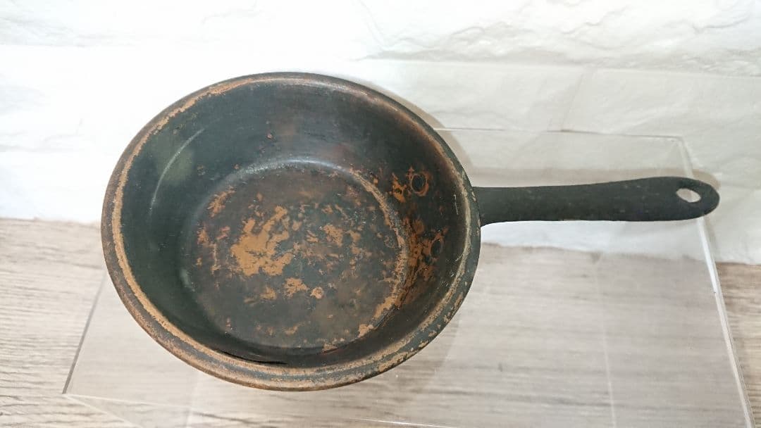 フランス製 西洋アンティーク 銅製 片手鍋 フライパン コッパー