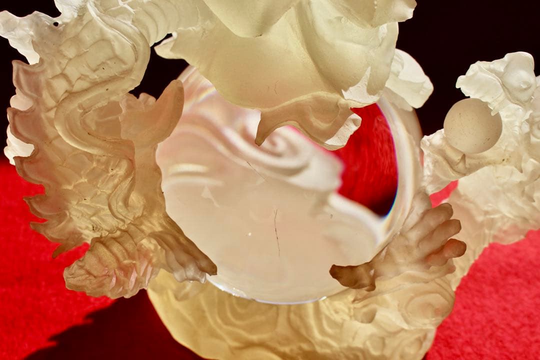 仏教コレクション【龍上観音菩薩　龍神観音　仏像　水晶】