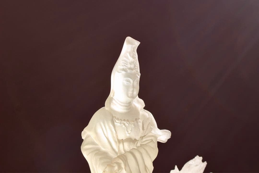 仏教コレクション【龍上観音菩薩　龍神観音　仏像　水晶】