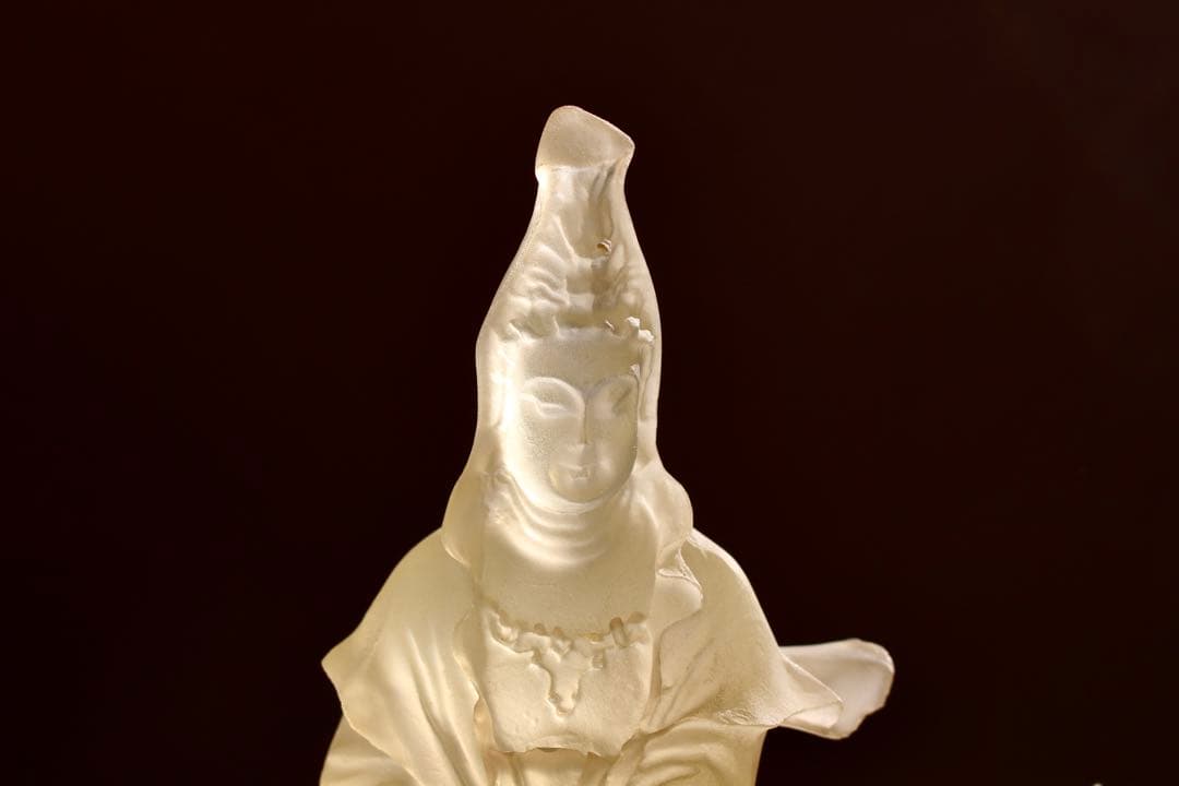 仏教コレクション【龍上観音菩薩　龍神観音　仏像　水晶】