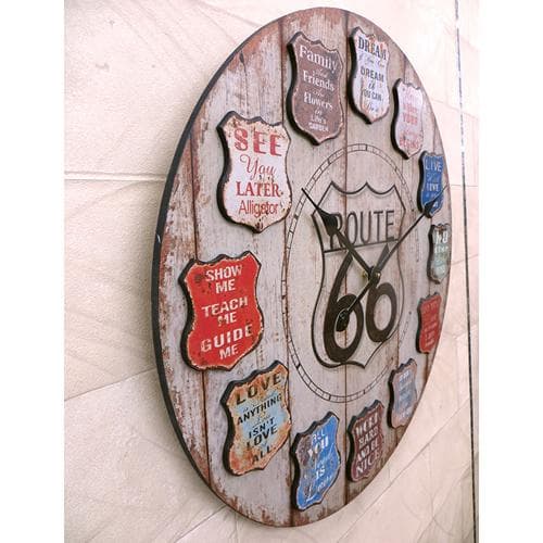 アメリカン インテリア時計 ルート６６ アンティーククロック【壁掛時計】