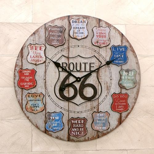 アメリカン インテリア時計 ルート６６ アンティーククロック【壁掛時計】